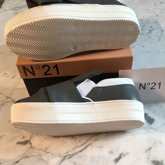 No. 21 Slip on Platform Bow/Knot Sneaker Leather - Picture 3 of 8